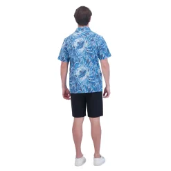Dakine Aloha Button Down Short Sleeve Shirt - Hanna Blue Print