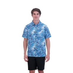 Dakine Aloha Button Down Short Sleeve Shirt - Hanna Blue Print