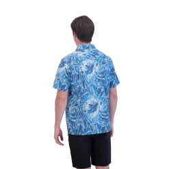Dakine Aloha Button Down Short Sleeve Shirt - Hanna Blue Print