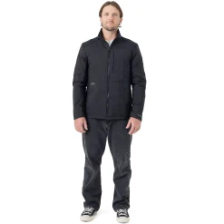 Light Wt. Mixed Media Jacket - Black
