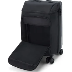 Split 4 Wheel Carry On Roller Bag 48L - Black
