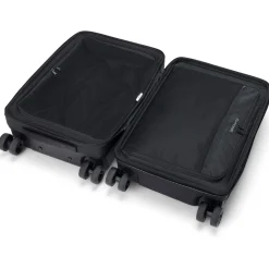 Split 4 Wheel Carry On Roller Bag 48L - Black